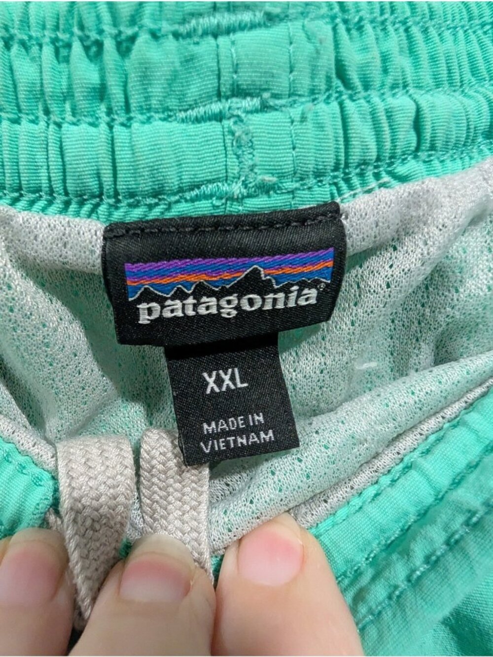 Patagonia Shorts Mens Green Nylon Lined Baggies Swim Drawstring 6 Inch Sz XXL - Picture 7 of 16